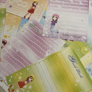 Papéis de carta lote menininhas