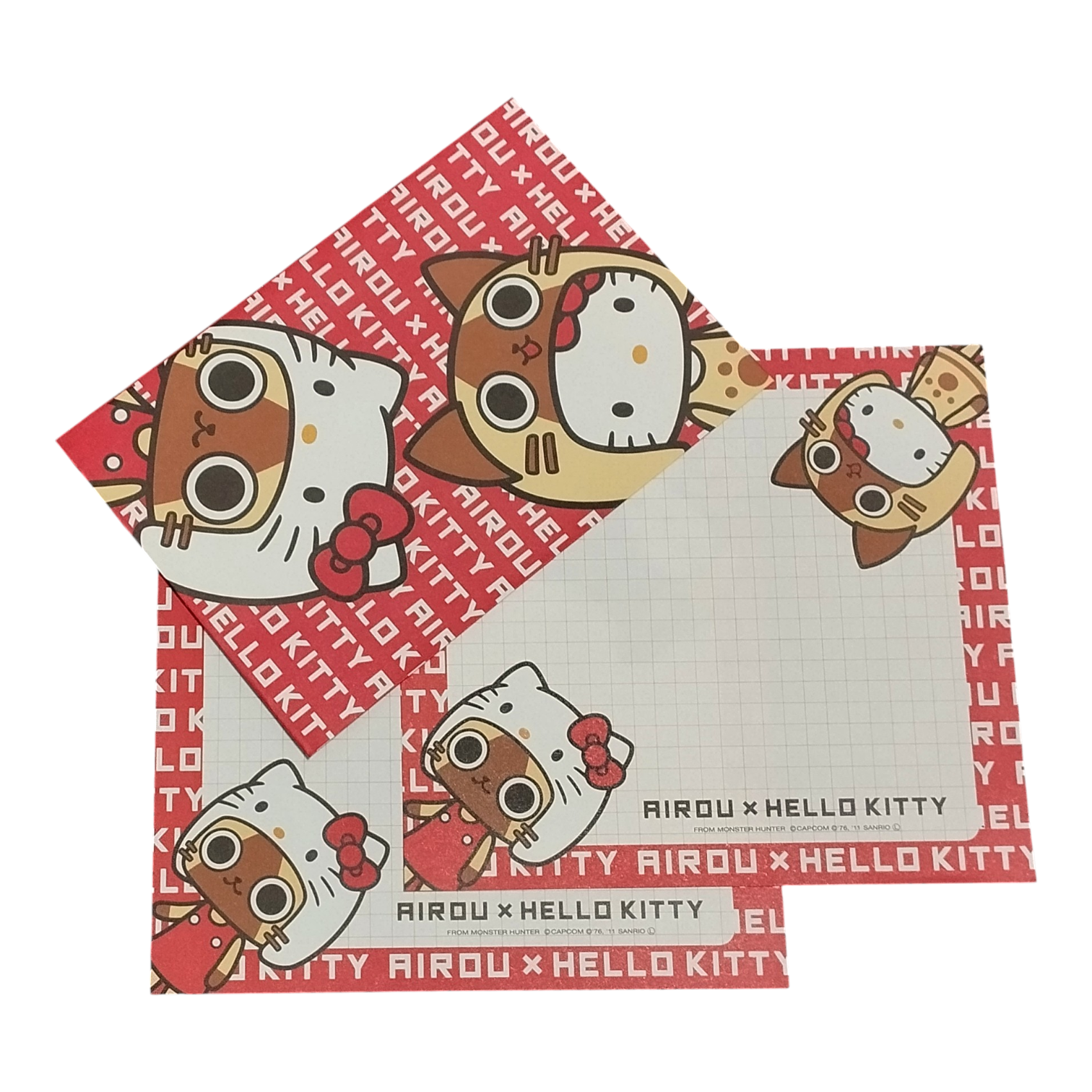 Papel de carta Hello Kitty x Atirou Vermelho
