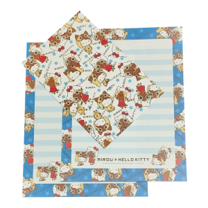 Papel de Carta Hello Kitty x Airou azul