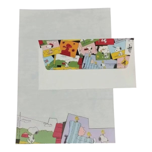 Papel de Carta Snoopy Telinhas