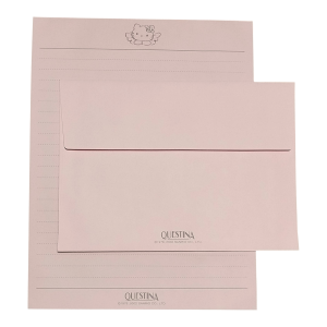 Papel de Carta Hello Kitty Questina Rosa escuro