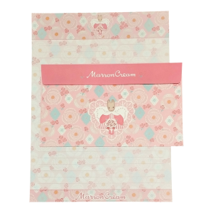 Papel de Carta Sanrio Marron Cream rosa