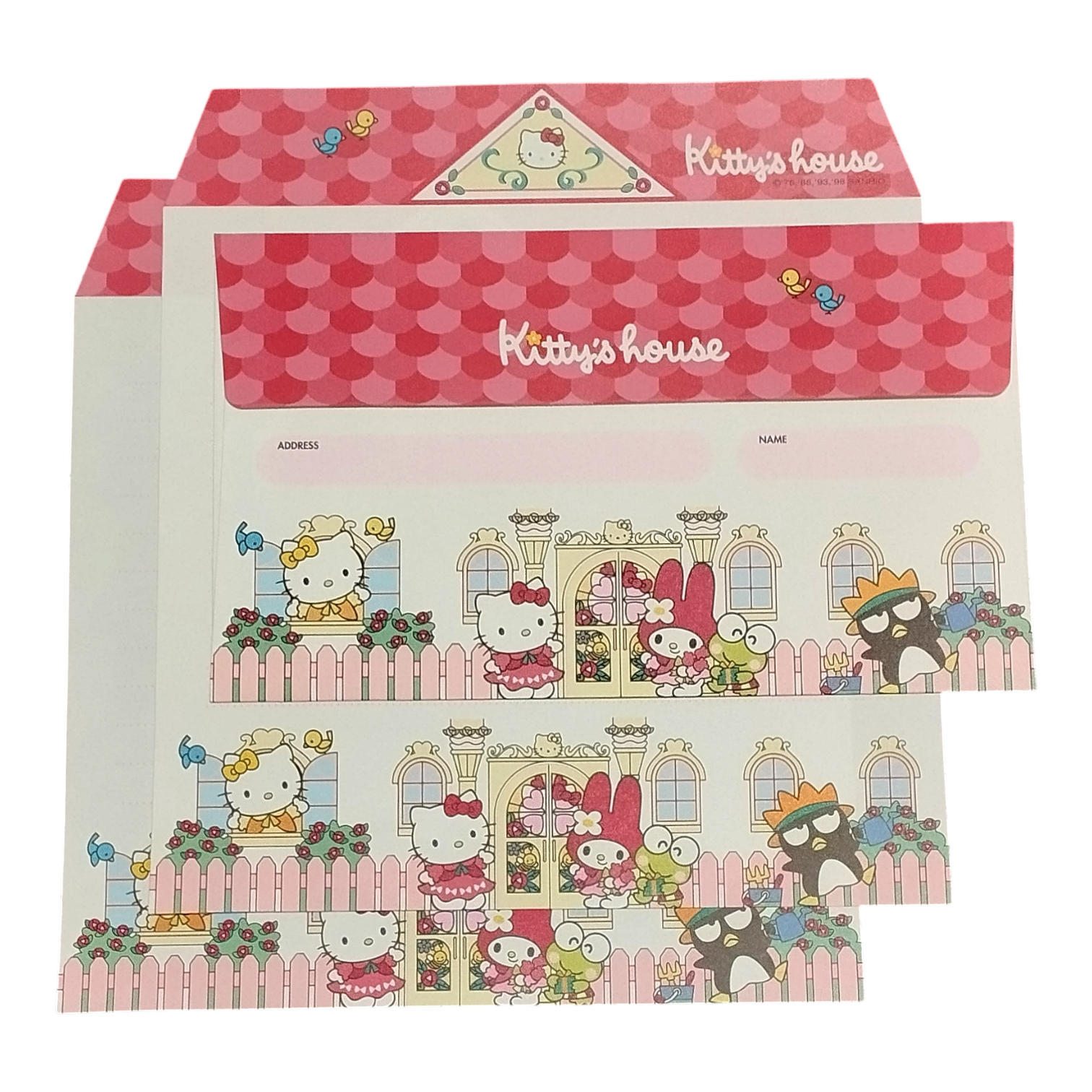 Papel de Carta Hello Kitty Casa Vermelha