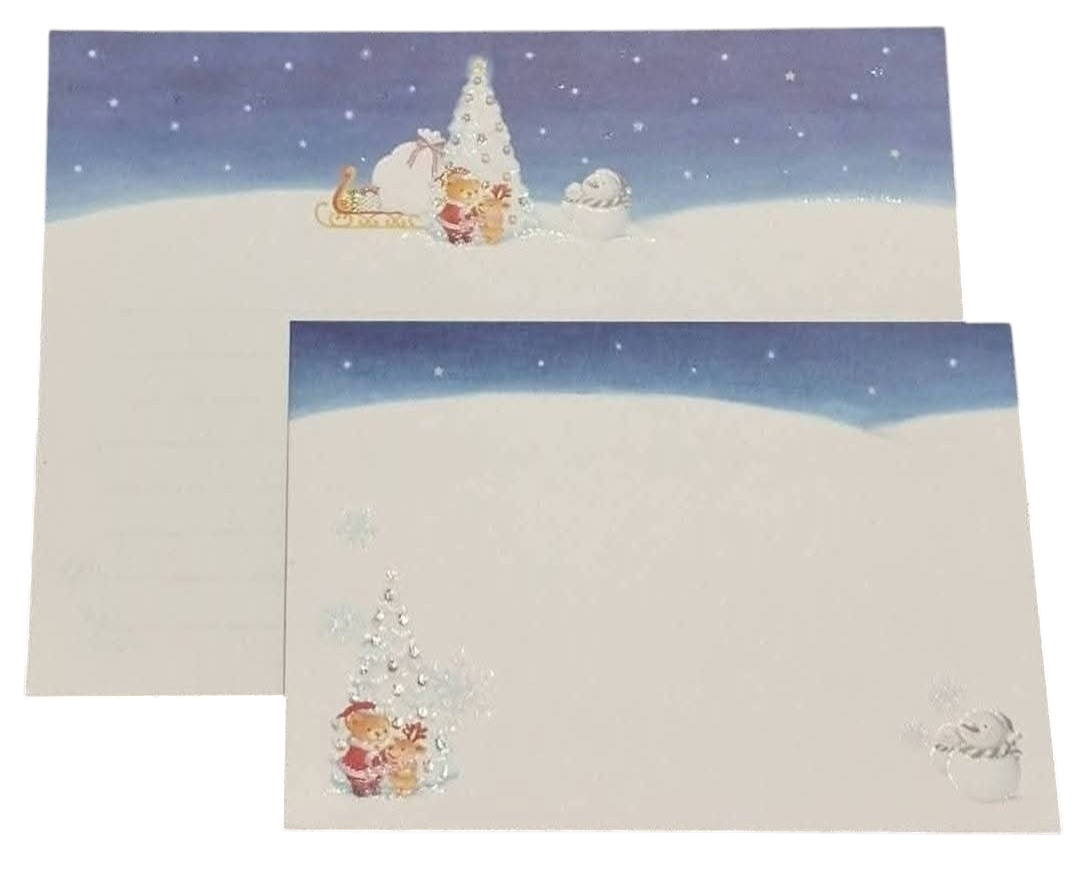 Papel de Carta Hallmark Ursinho Natal