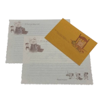 Papel de carta Sanrio Zashikibuta amarelo