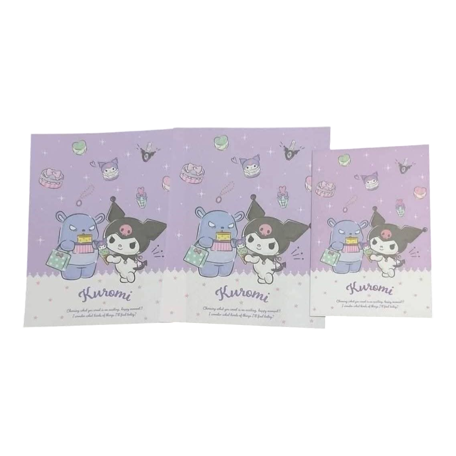 Papel de Carta Sanrio Kuromi roxo