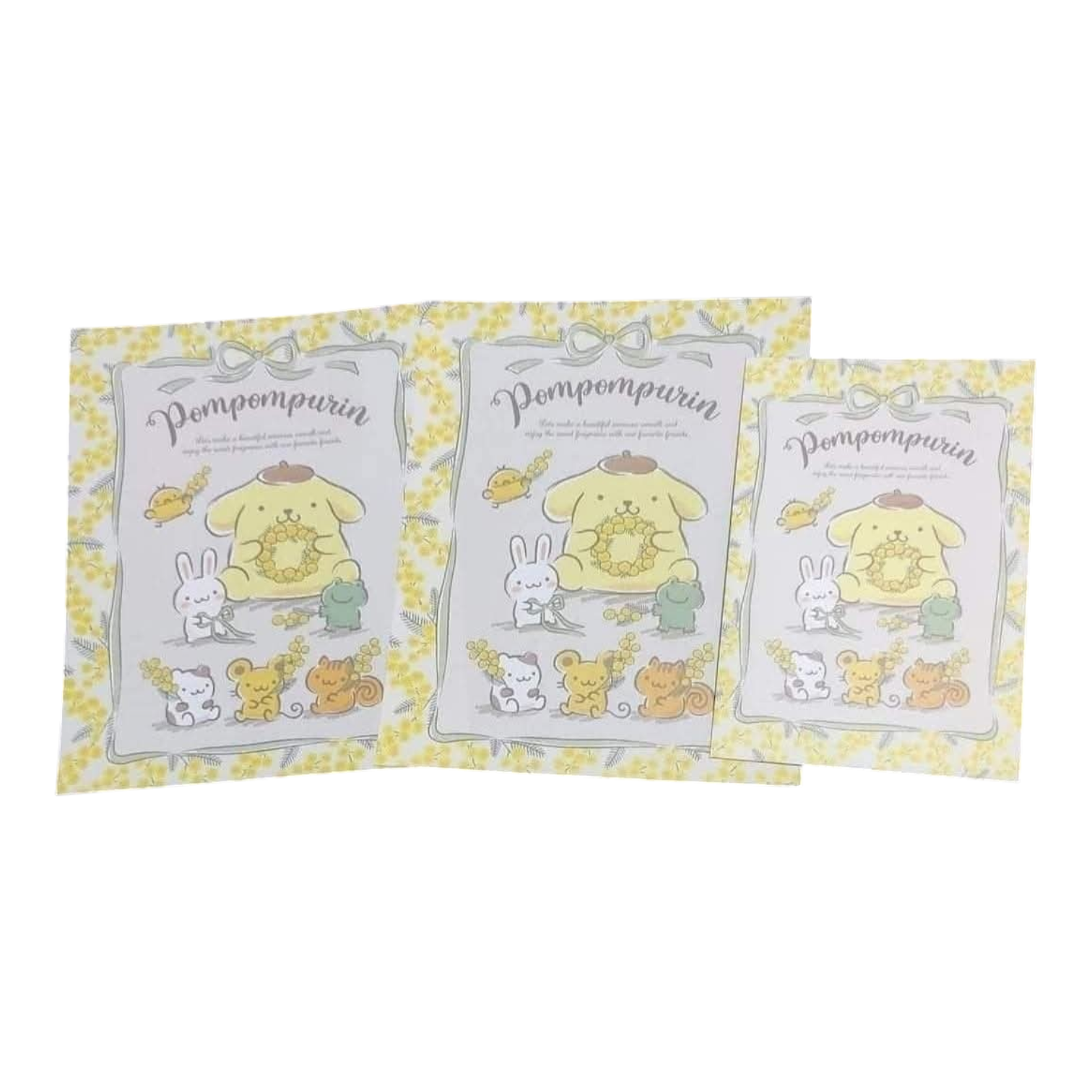Papel de carta Sanrio Pompompurin Bichos