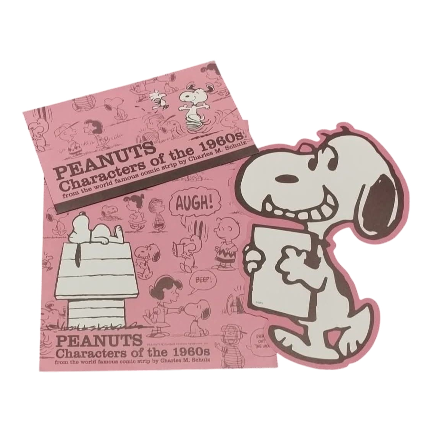 Papel de carta Snoopy recortado rosa