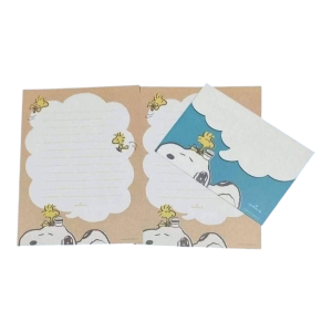 Papel de carta Snoopy envelope azul