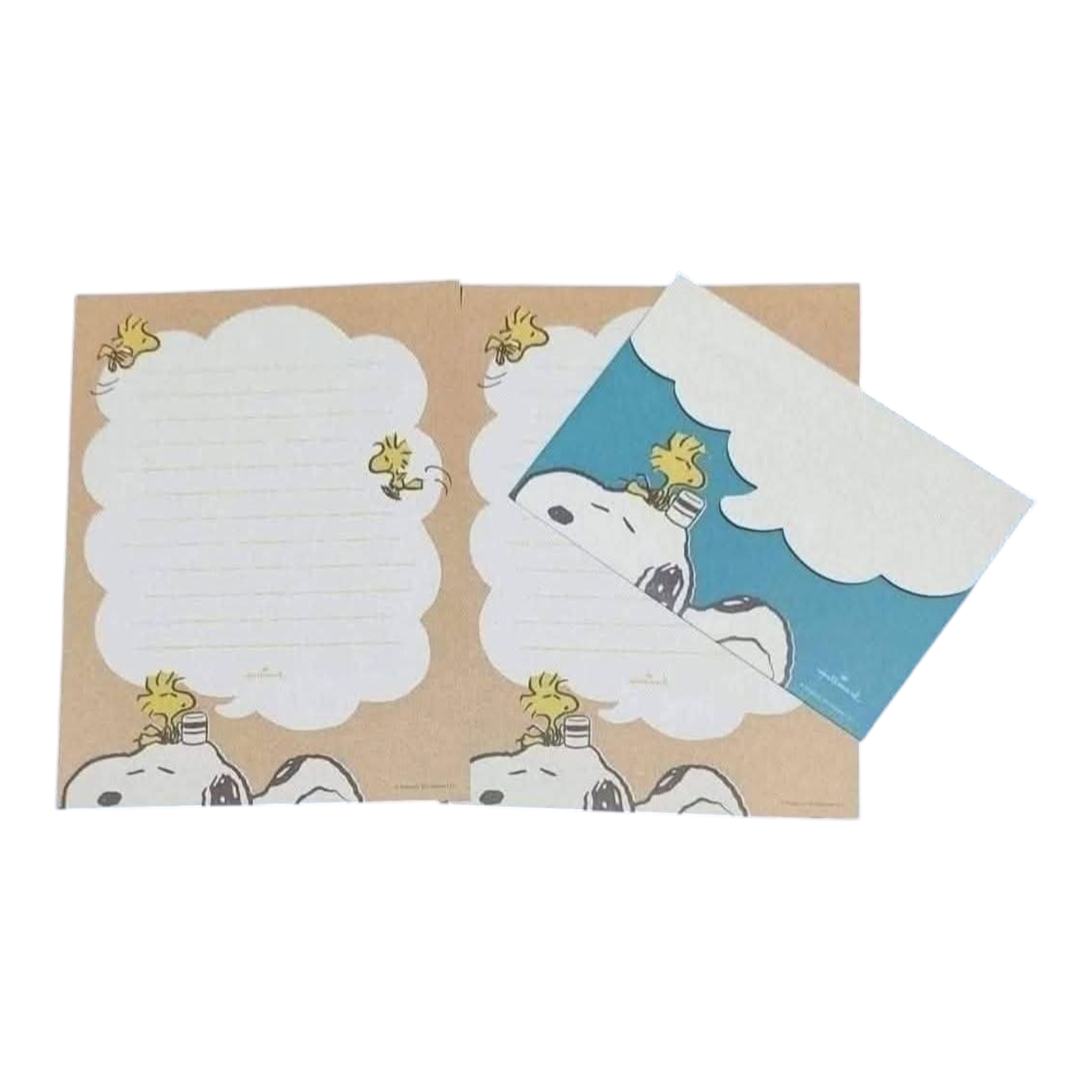 Papel de carta Snoopy envelope azul