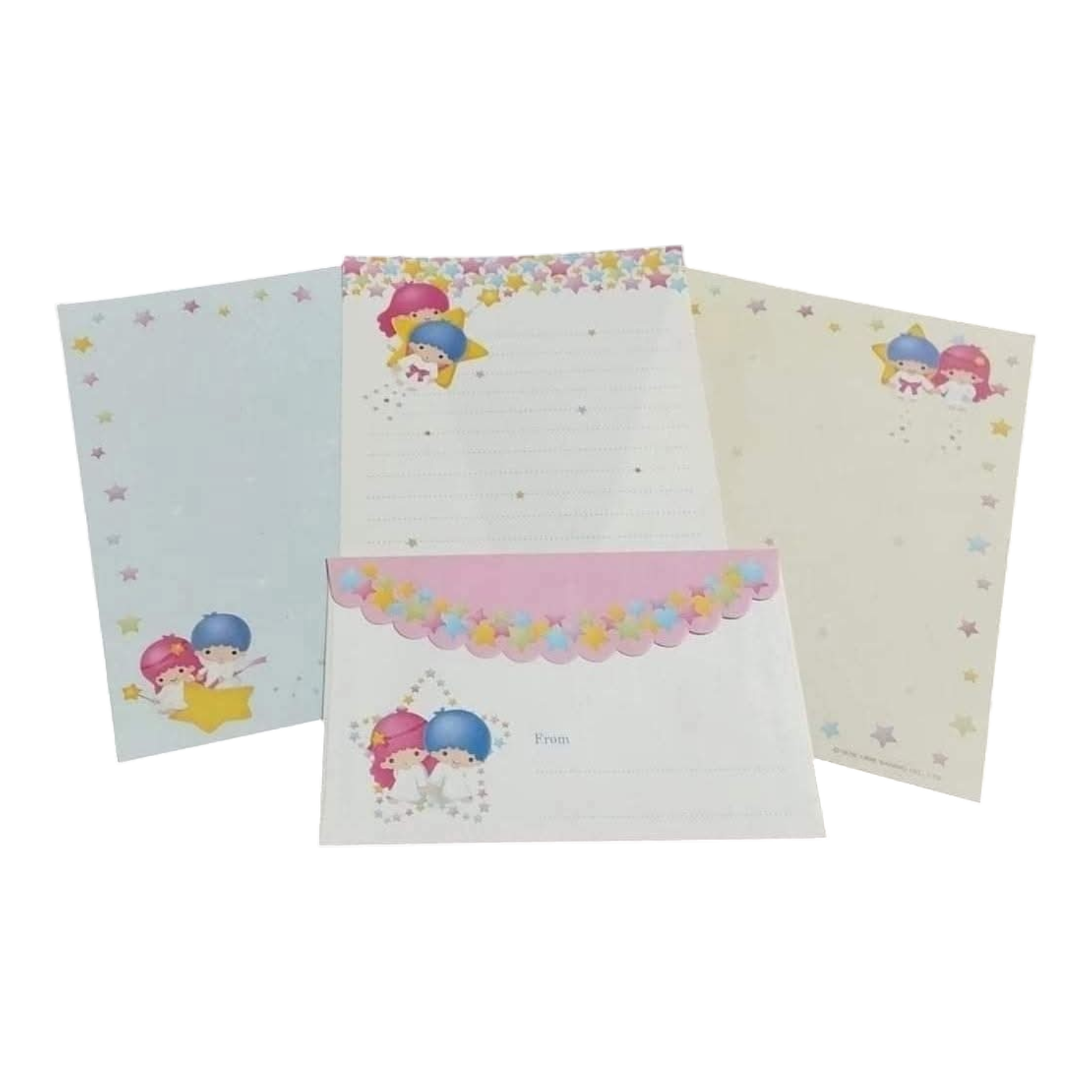Papel de carta Sanrio Little Twins Stars estrelas