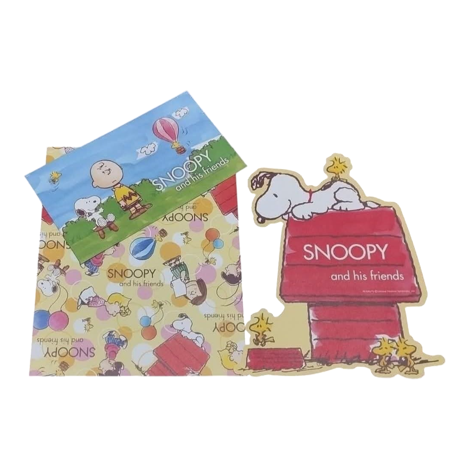 Papel de carta Snoopy recortado amarelo