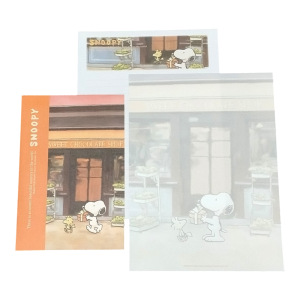 Papel de carta Snoopy chocolate shop