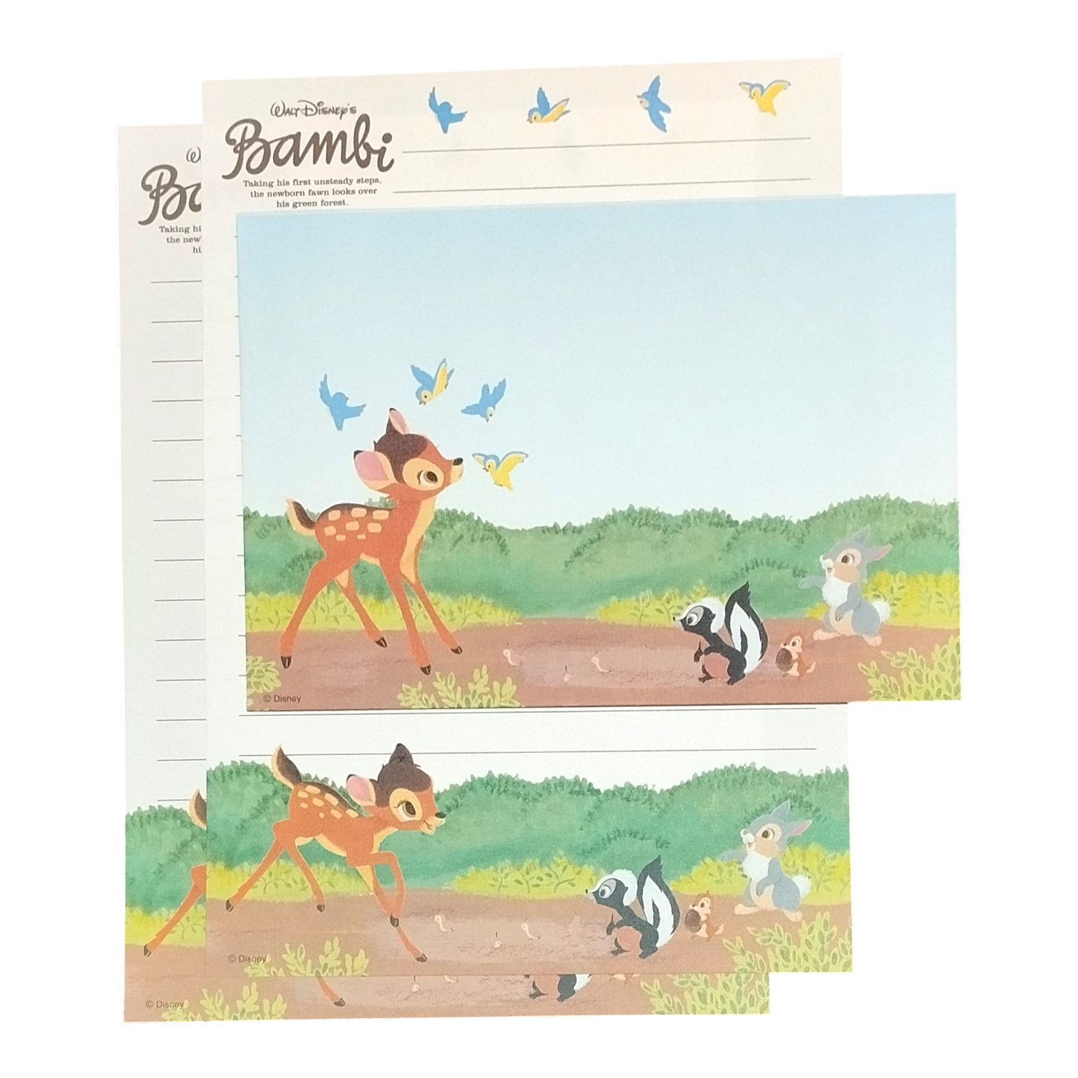 Papel de carta Disney Bambi Floresta