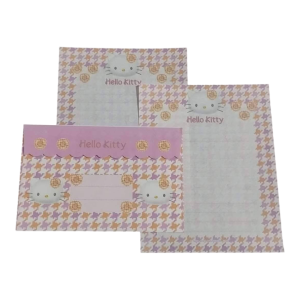 Papel de carta Hello Kitty flor lilás
