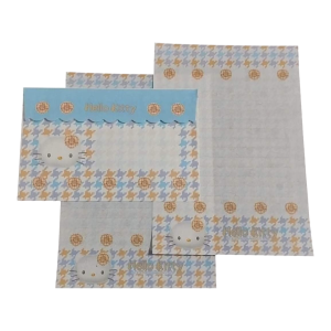 Papel de carta Hello Kitty flor azul