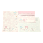 Papel de carta Little Twin Stars azul e rosa