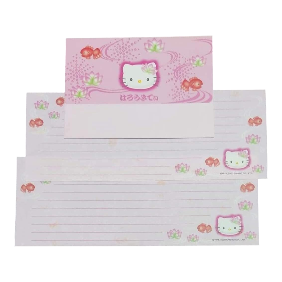 Papel de carta Hello Kitty textura peixe rosa
