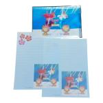 Papel de carta Hello Kitty & Mimmy azul