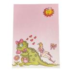 Papel de carta Xuxa rosa com dragão verde