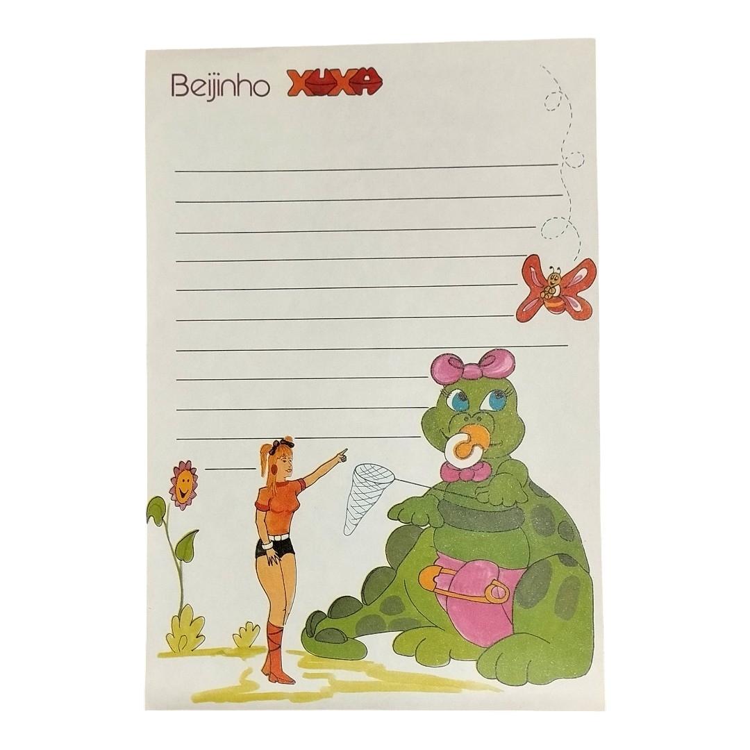 Papel de Carta Xuxa Branco Pautado.