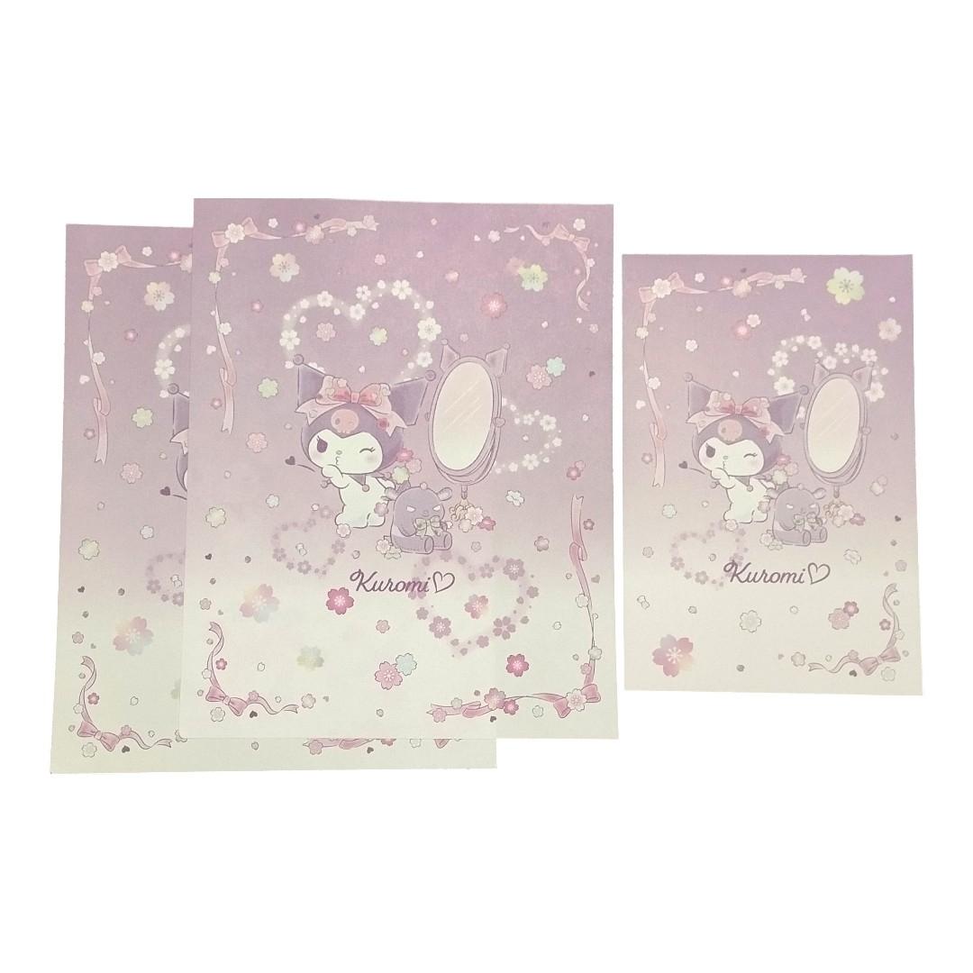 Papel de Carta Kuromi Flores