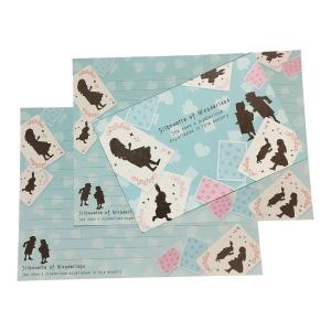 Papel de carta Alice Silhouette Azul