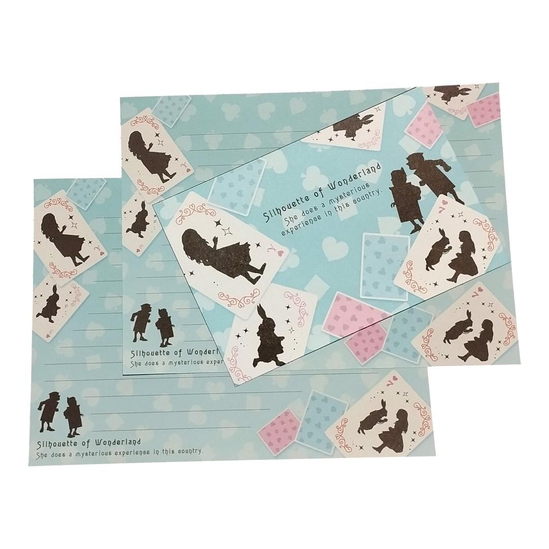 Papel de carta Alice Silhouette Azul