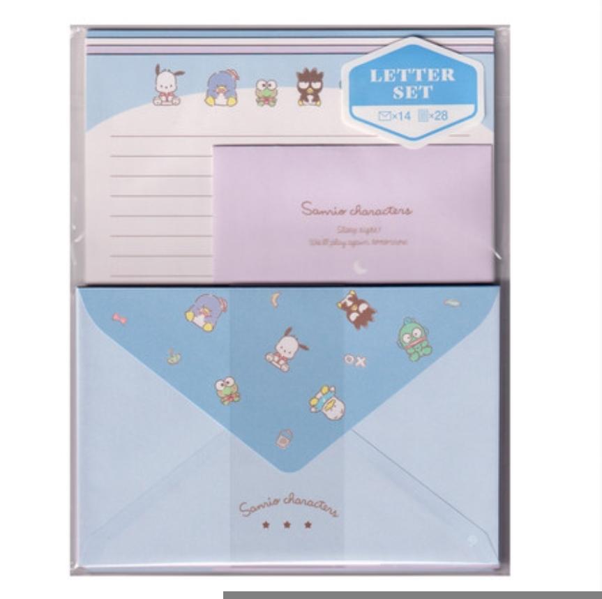 Bloco de Papel de Carta Sanrio Characters Blue