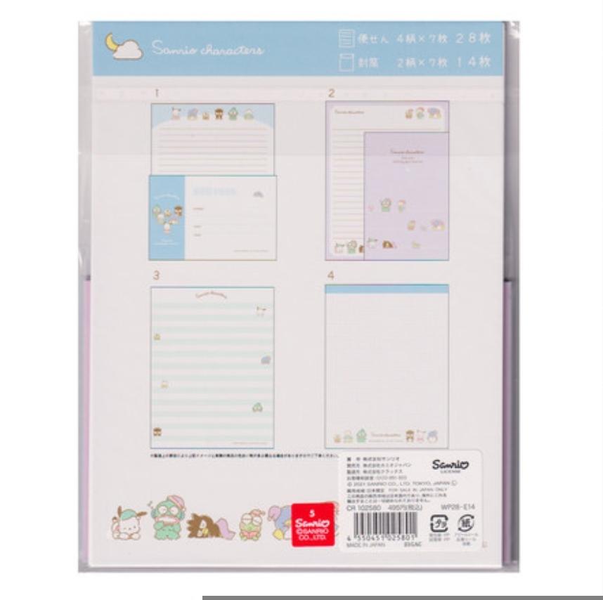 Bloco de Papel de Carta Sanrio Characters Blue