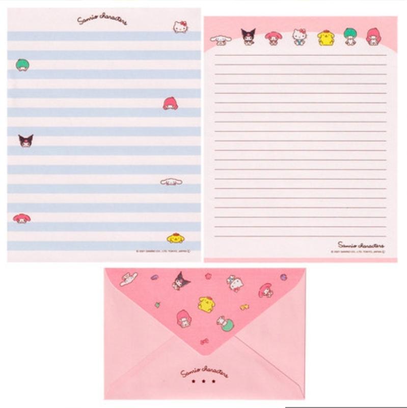 Bloco de Papel de carta Sanrio Characters Pink