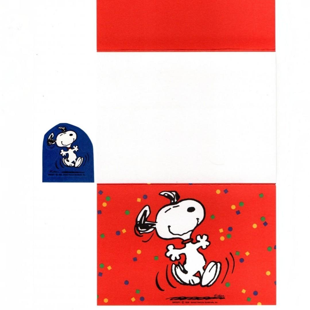 Postalette Snoopy Vermelho confetes