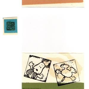 Postalette Snoopy Verde Quadros