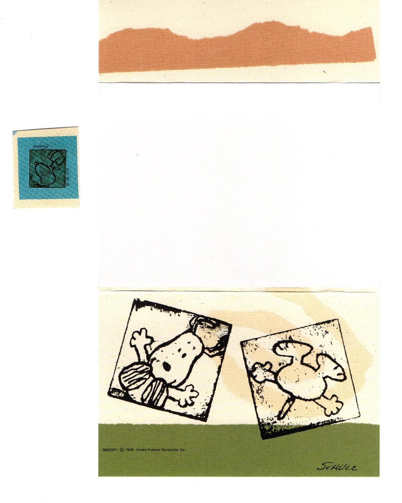 Postalette Snoopy Verde Quadros
