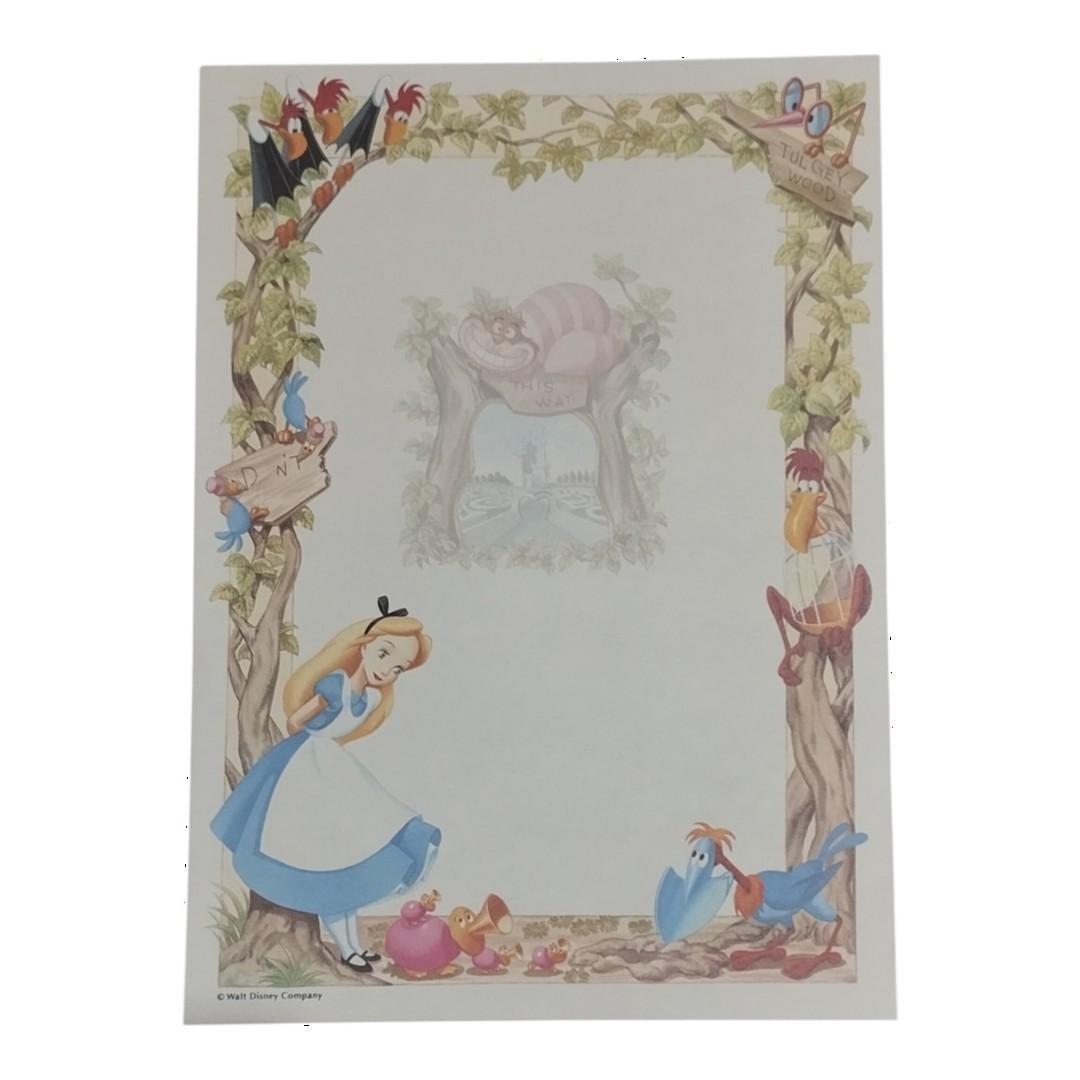 Papel de carta Disney Alice Árvore