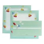 Papel de carta Snoopy Verde ração