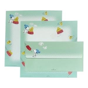Papel de carta Snoopy Verde ração