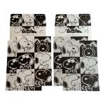 Lote de papel de carta do Snoopy cinza