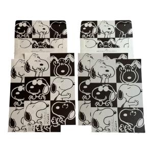 Lote de papel de carta do Snoopy cinza