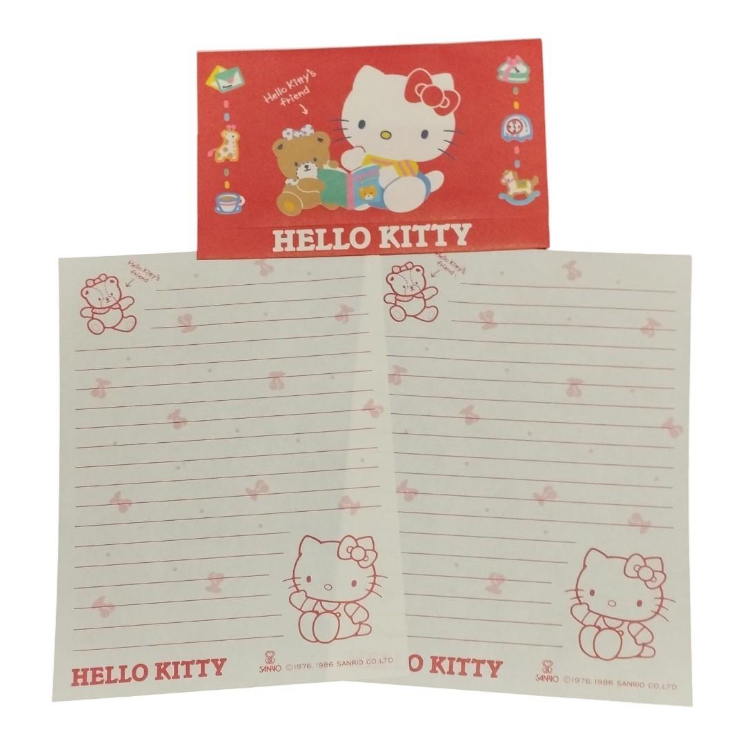 Papel de carta Hello Kitty Vintage Ursinho
