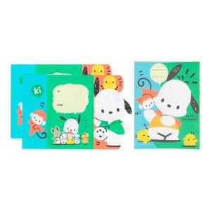 Papel de carta Sanrio Pochacco verde e azul