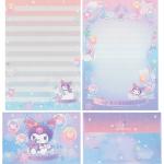 Papel de carta Sanrio Kuromi balões