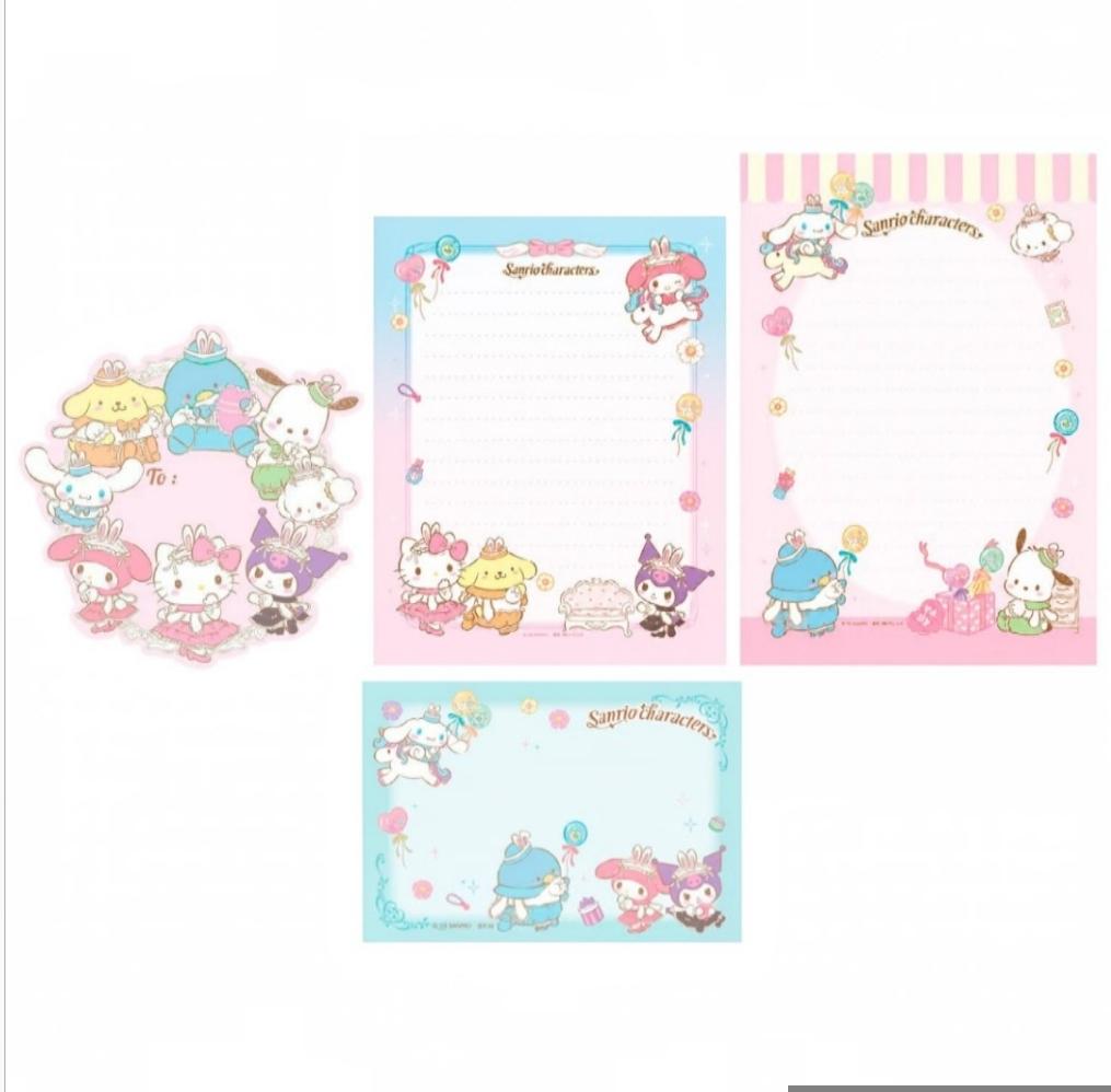 Papel de carta Sanrio Characters festa