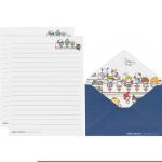 Papel de carta Sanrio Characters Azul