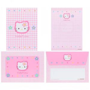 Papel de carta Sanrio Hello Kitty pequeno xadrez