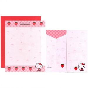 Papel de carta Sanrio Hello Kitty Strawberry