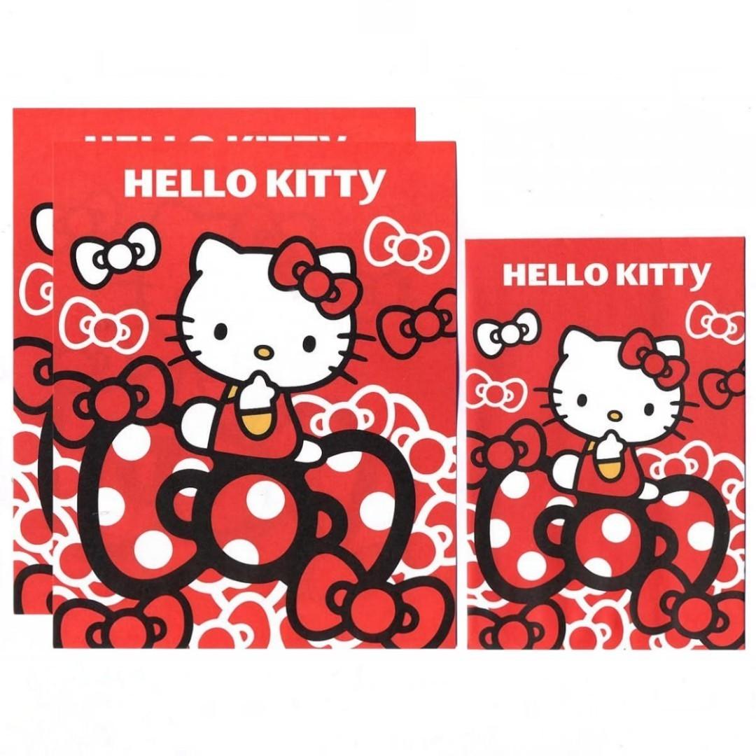 Papel de carta Sanrio Hello Kitty Red Poa