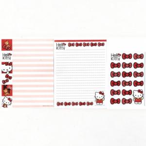 Papel de carta Sanrio Hello Kitty lacinhos vermelhos A