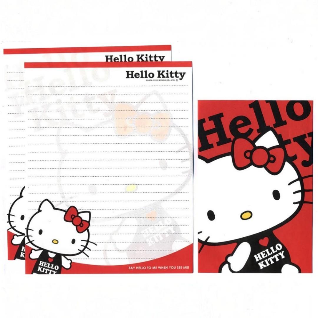 Papel de carta Sanrio Hello Kitty braços abertos