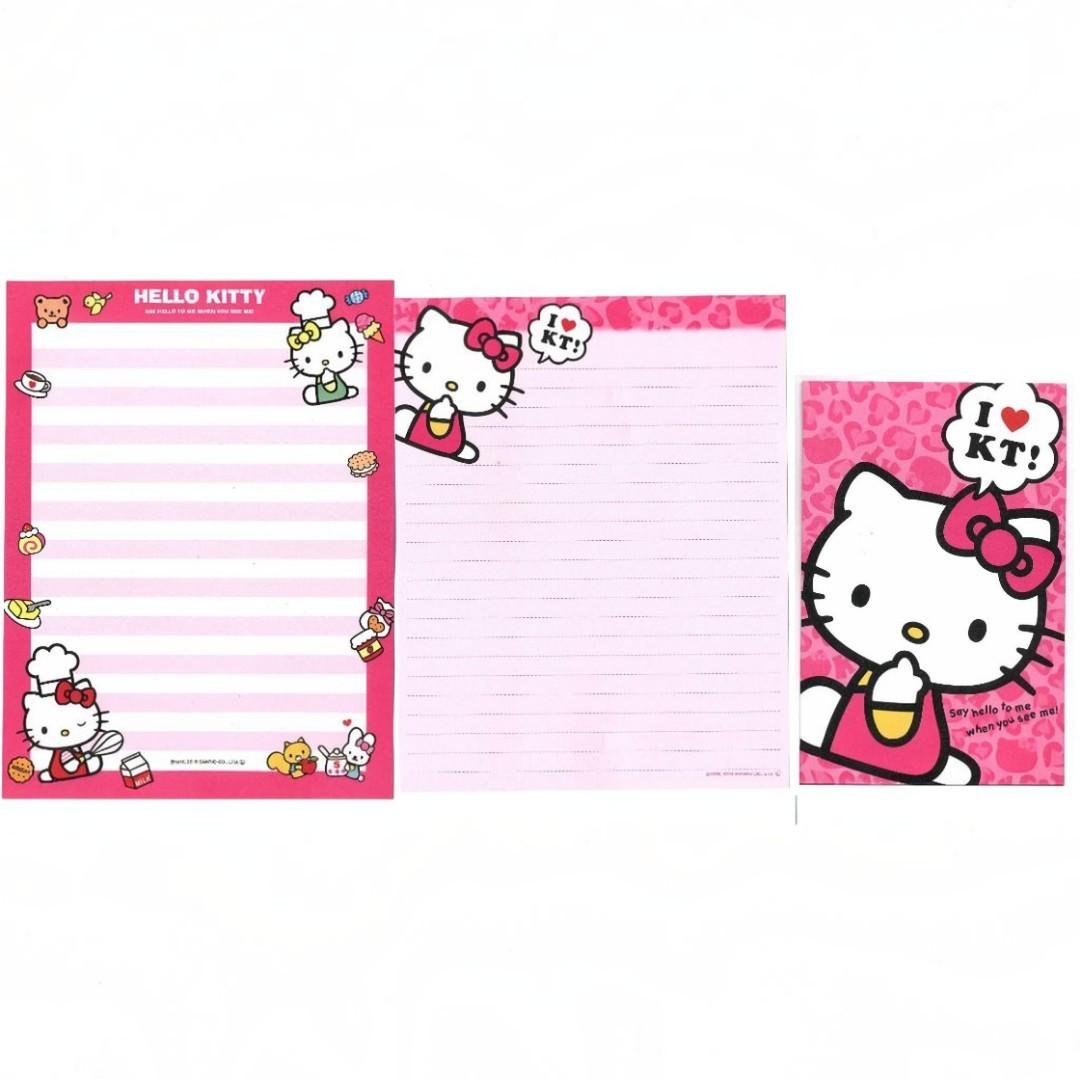 Papel de carta Sanrio Hello Kitty oncinha pink